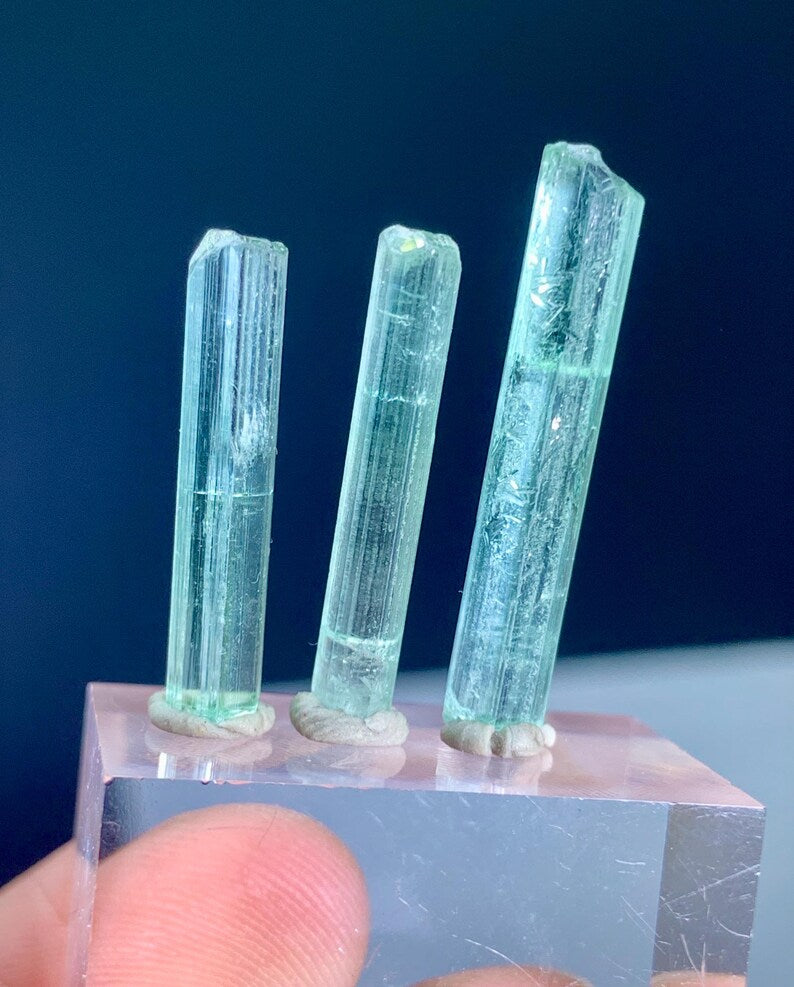 Mint Green Tourmaline Crystals from Afghanistan - 13.50 Carats