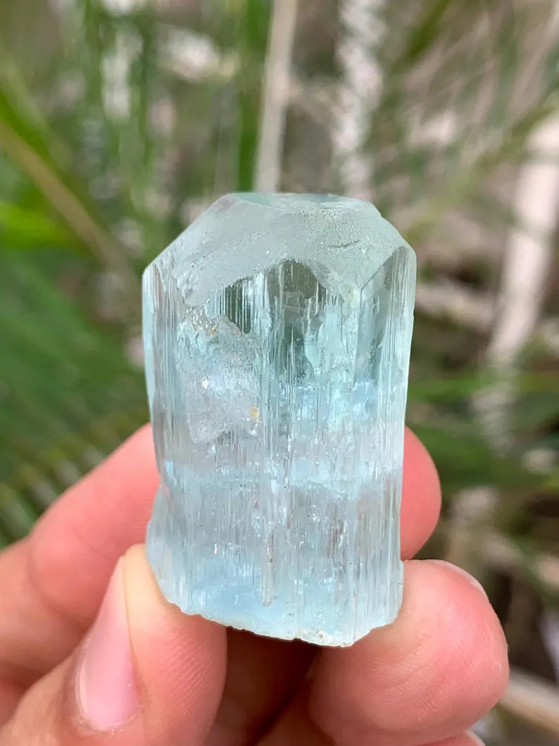 Diamond Cut Blue Aquamarine Crystal from Pakistan - 23 Gram