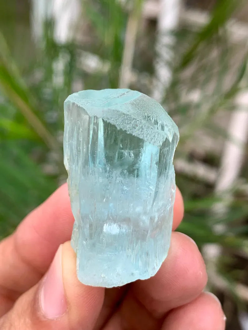 Diamond Cut Blue Aquamarine Crystal from Pakistan - 23 Gram