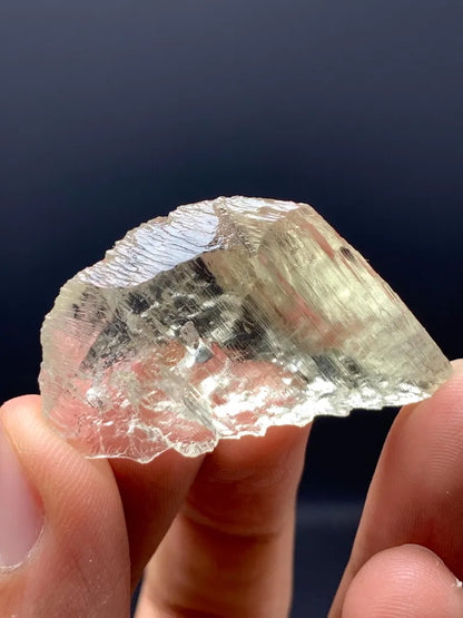 Fluorescent Yellow Triphane Kunzite Crystal from Afghanistan - 12 Gram