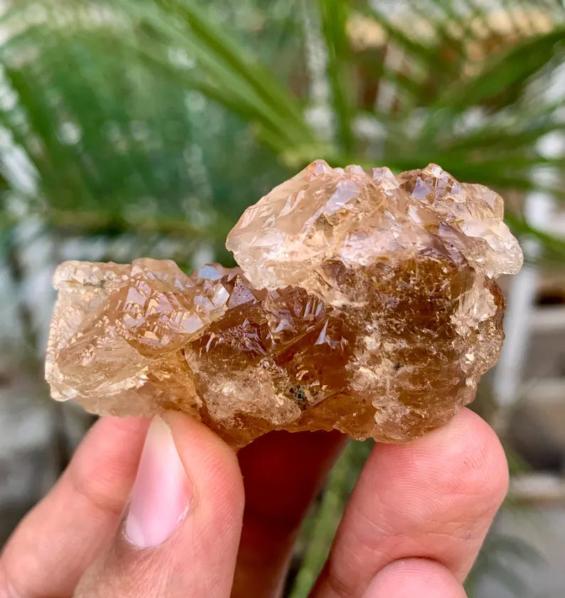 Etched Topaz with Spike Terminations from Pakistan - 52 Gram