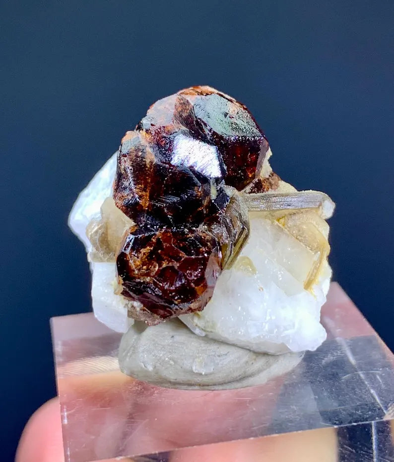 Red Sessartite Garnet Crystal Specimen from Pakistan - 10 Grams