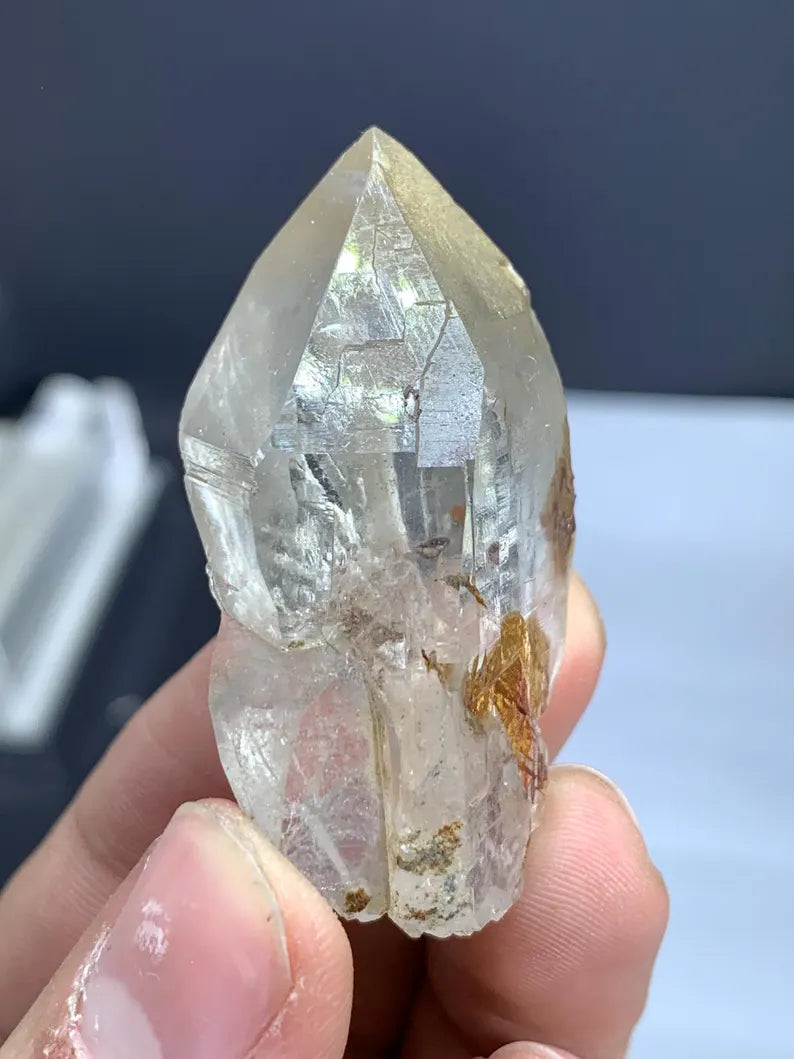 Golden Sagenite Rutile on Quartz from Pakistan - 28 Gram