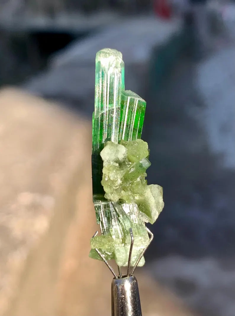 Bluish Green Tourmaline Crystal from Afghanistan - 27.00 Carats
