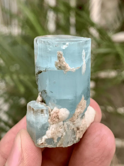 Blue Aquamarine Var Beryl Crystal from Pakistan - 28 Gram