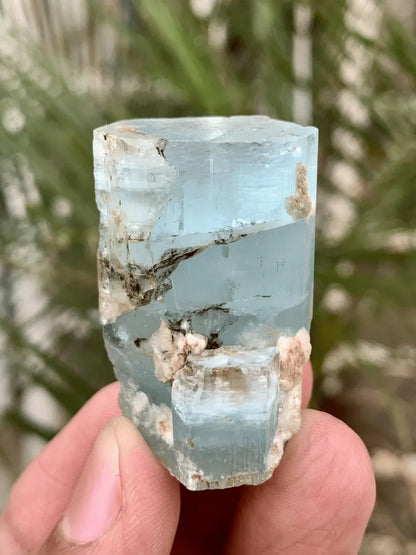 Blue Aquamarine Var Beryl Crystal from Pakistan - 28 Gram