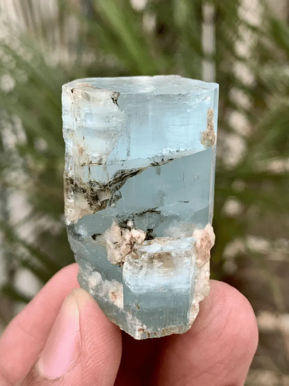 Blue Aquamarine Var Beryl Crystal from Pakistan - 28 Gram