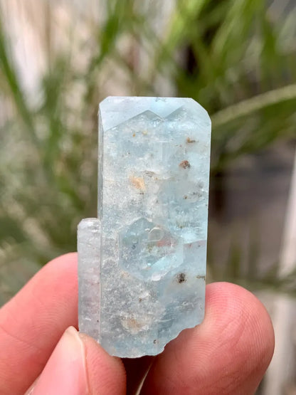 Diamond Cut Blue Aquamarine Crystals Gem from Afghanistan