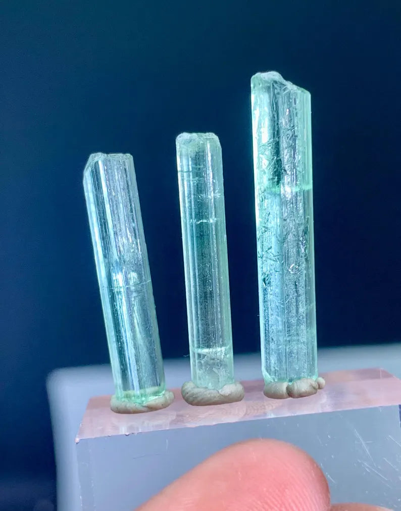 Mint Green Tourmaline Crystals from Afghanistan - 13.50 Carats