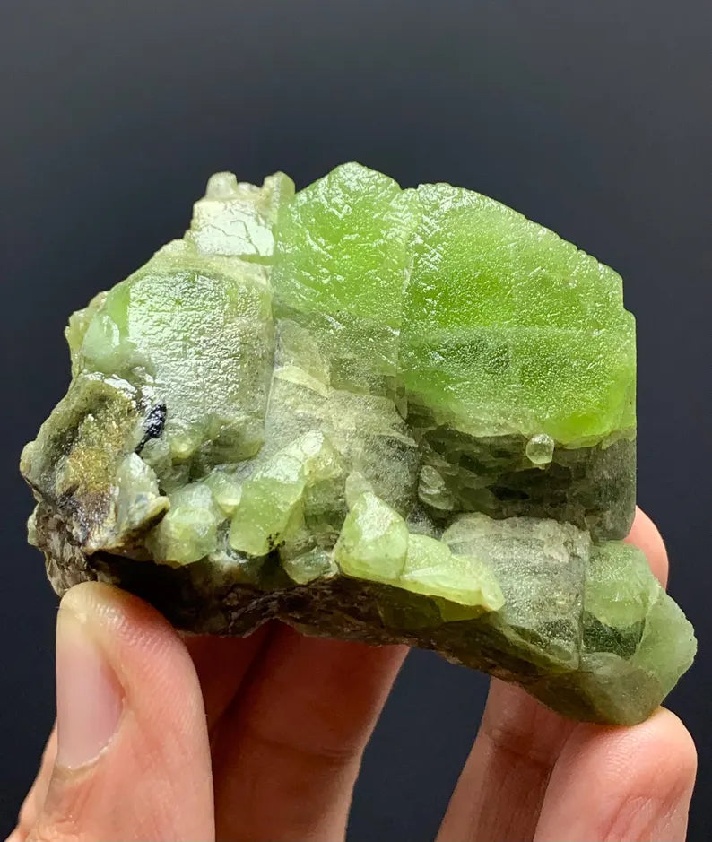 Collectors Choice Green Peridot Crystals Specimen from Pakistan - 136 Gram