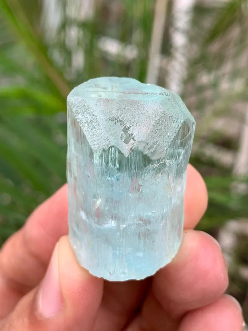 Diamond Cut Blue Aquamarine Crystal from Pakistan - 23 Gram