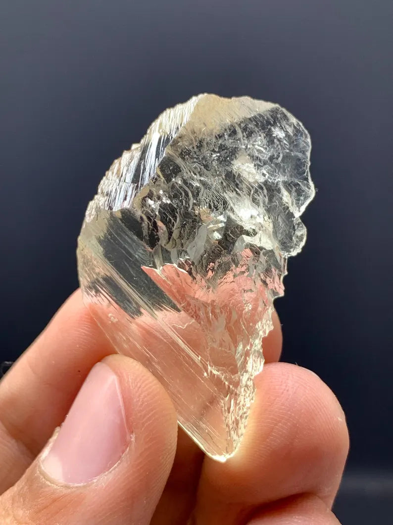 Fluorescent Yellow Triphane Kunzite Crystal from Afghanistan - 12 Gram