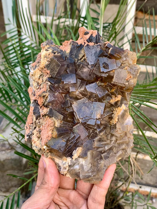 Cubic Purple Phantom Fluorite Specimen from Pakistan - 515 Gram