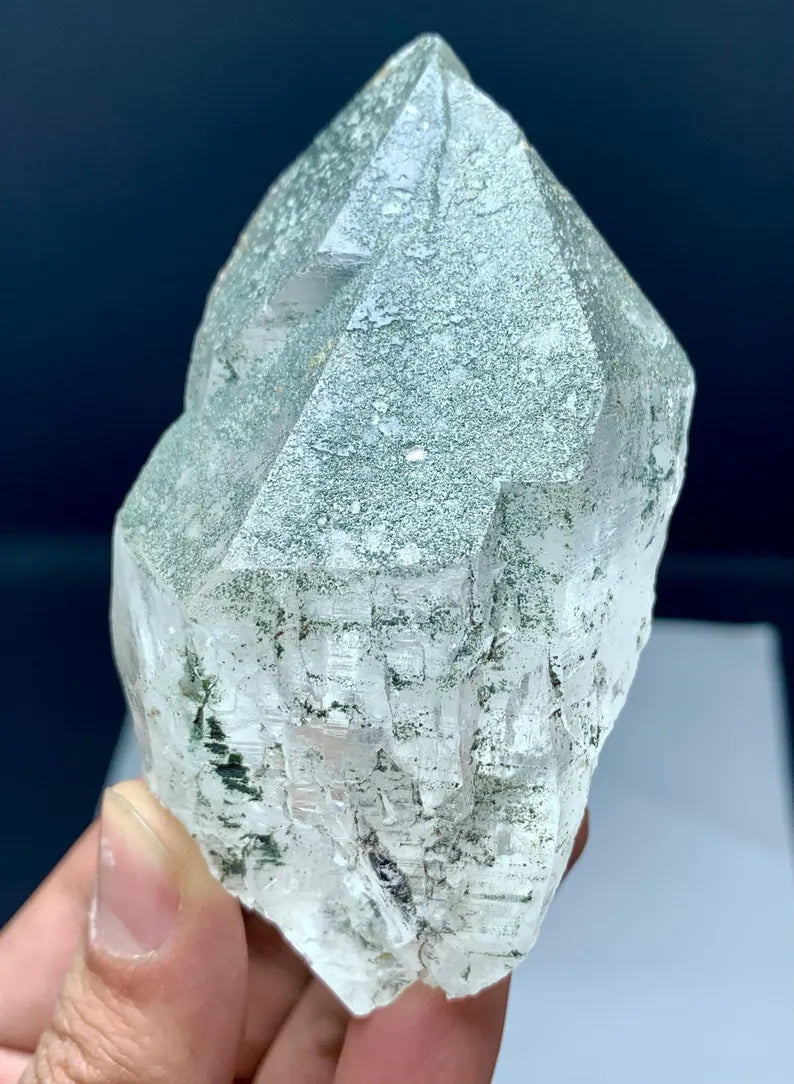 Double terminated Chlorinated Quartz Crystal from Pakistan - 258 Grams