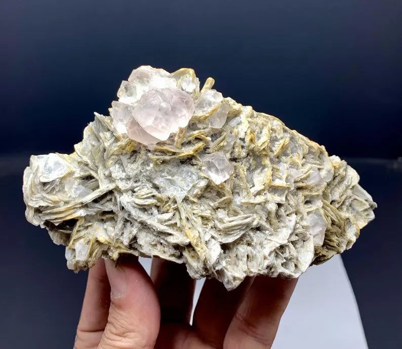 PInk Morganite on Muscovite Mica from Pakistan - 395 Gram