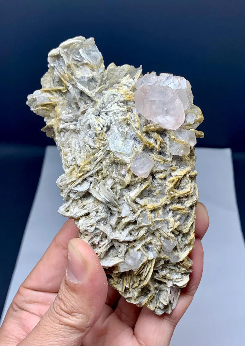 PInk Morganite on Muscovite Mica from Pakistan - 395 Gram