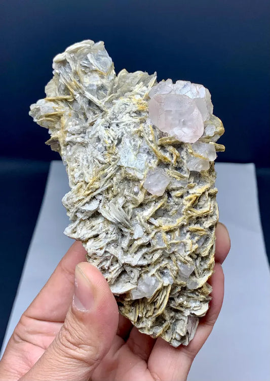 PInk Morganite on Muscovite Mica from Pakistan - 395 Gram