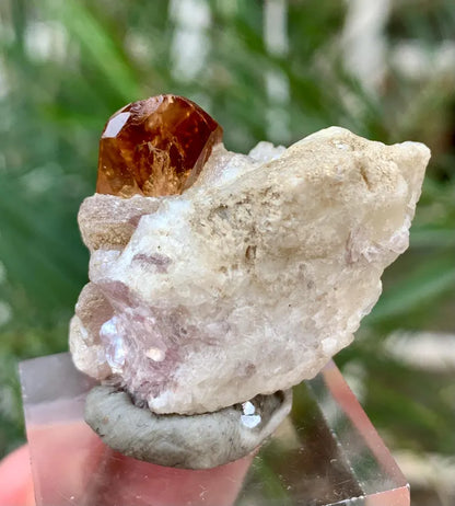 Golden Topaz with Lepidolite from Pakistan - 18 Gram