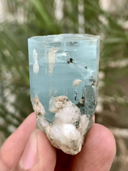 Blue Aquamarine Var Beryl Crystal from Pakistan - 28 Gram