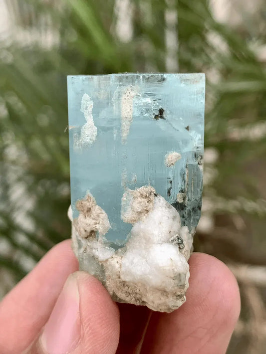 Blue Aquamarine Var Beryl Crystal from Pakistan - 28 Gram