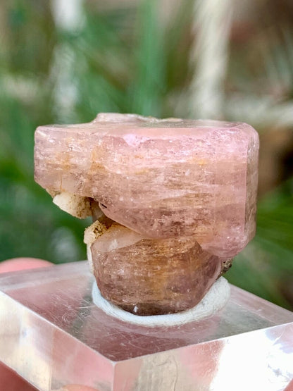 DOuble Terminated FLuorescent Pink Apatite Crsytal from Pakistan - 62.00 Carats