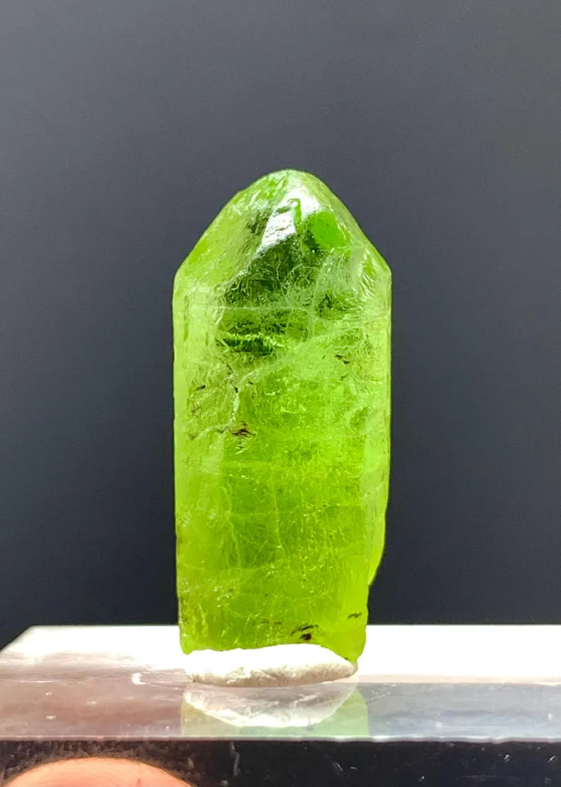Lush Green Peridot Crystal from Pakistan - 21.00 Carats