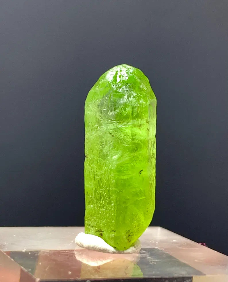 Lush Green Peridot Crystal from Pakistan - 21.00 Carats