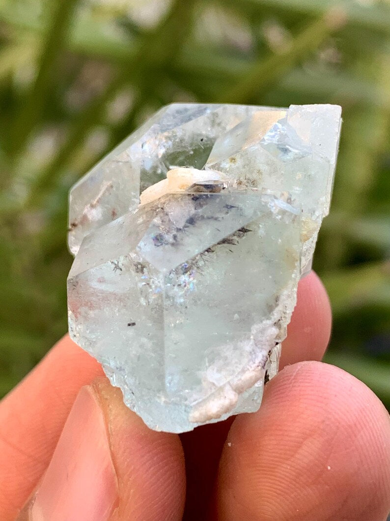 Diamond Cut Blue Aquamarine Crystal from SKardu Pakistan - 17 Gram