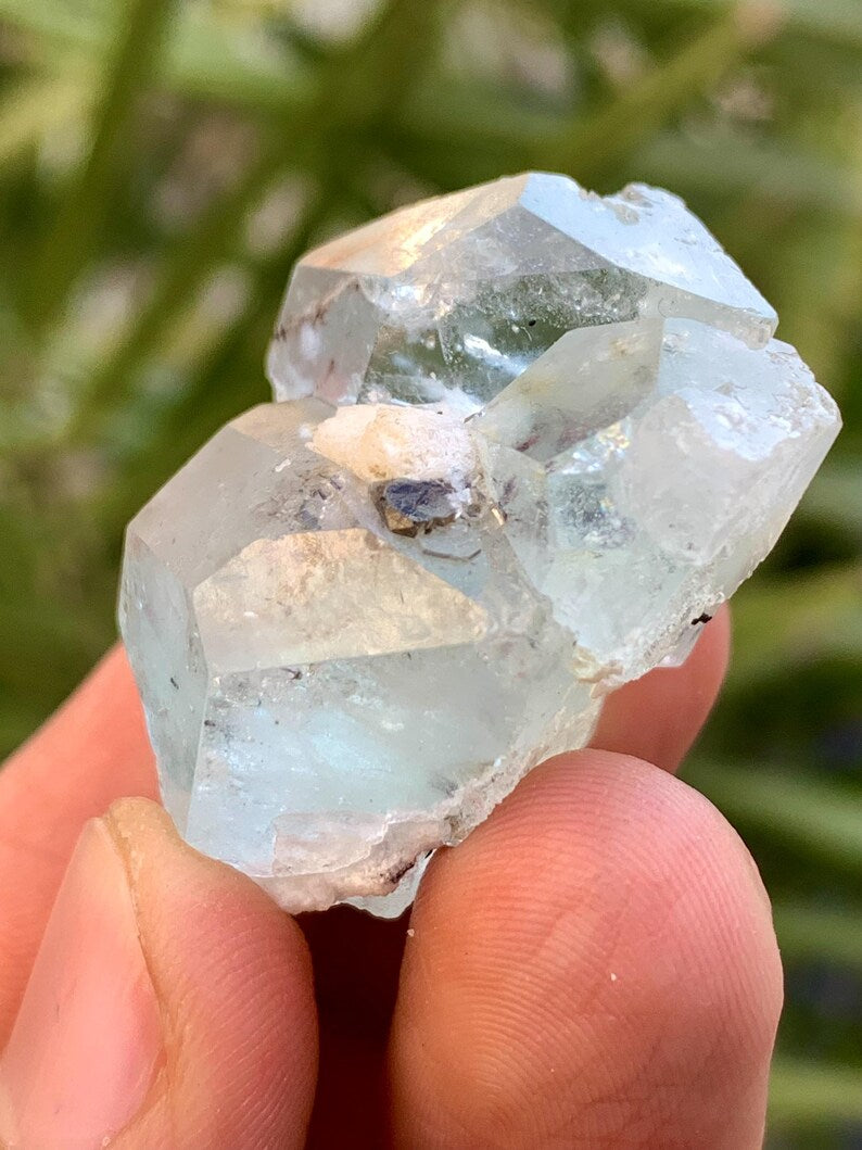 Diamond Cut Blue Aquamarine Crystal from SKardu Pakistan - 17 Gram