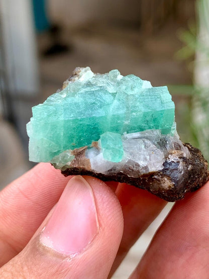 Natural Green Emerald Crystal oN Matrix from Pakistan - 15 Gram