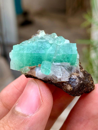 Natural Green Emerald Crystal oN Matrix from Pakistan - 15 Gram