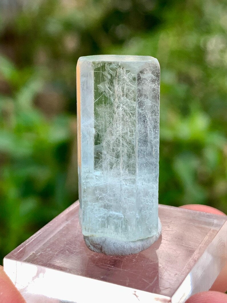 DNA Inclusions Blue Aquamarine Crystal from Skardu Pakistan - 26.00 Carats