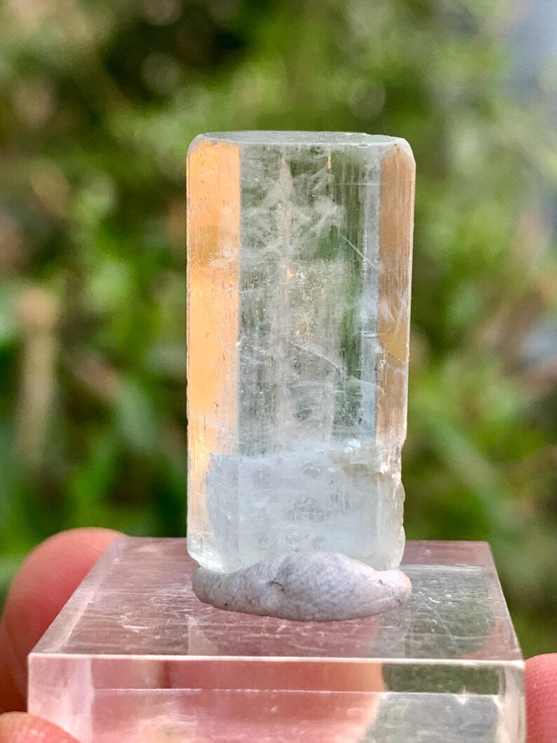 DNA Inclusions Blue Aquamarine Crystal from Skardu Pakistan - 26.00 Carats