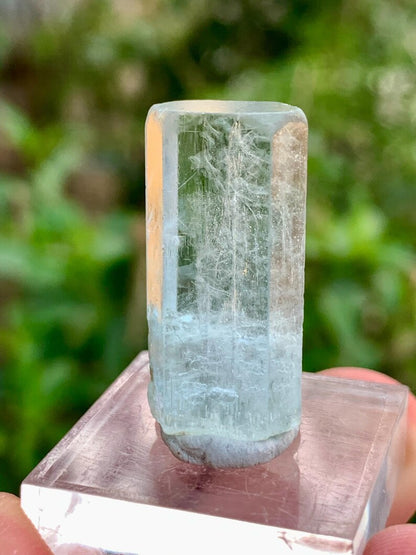 DNA Inclusions Blue Aquamarine Crystal from Skardu Pakistan - 26.00 Carats