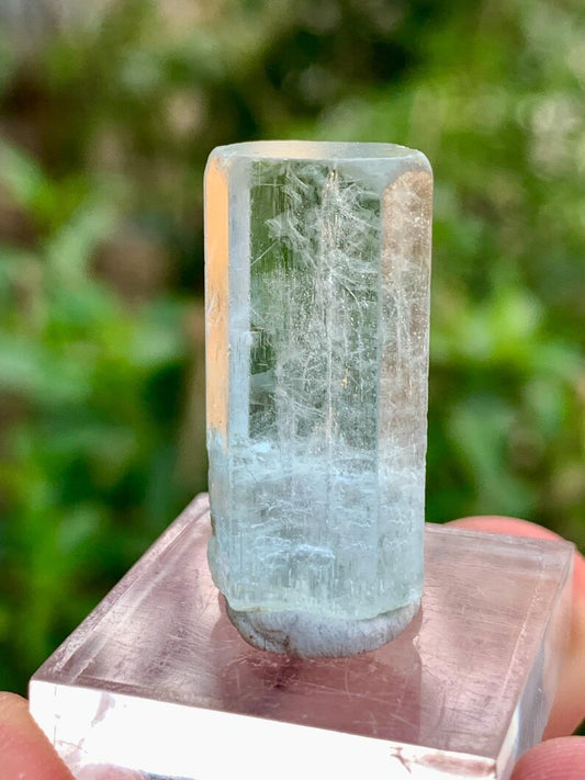 DNA Inclusions Blue Aquamarine Crystal from Skardu Pakistan - 26.00 Carats
