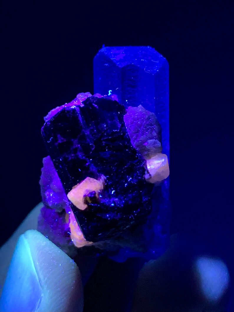 Transparent Blue Aquamarine with Tourmaline and Apatite from Pakistan - 18 Gram