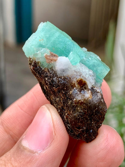 Natural Green Emerald Crystal oN Matrix from Pakistan - 15 Gram