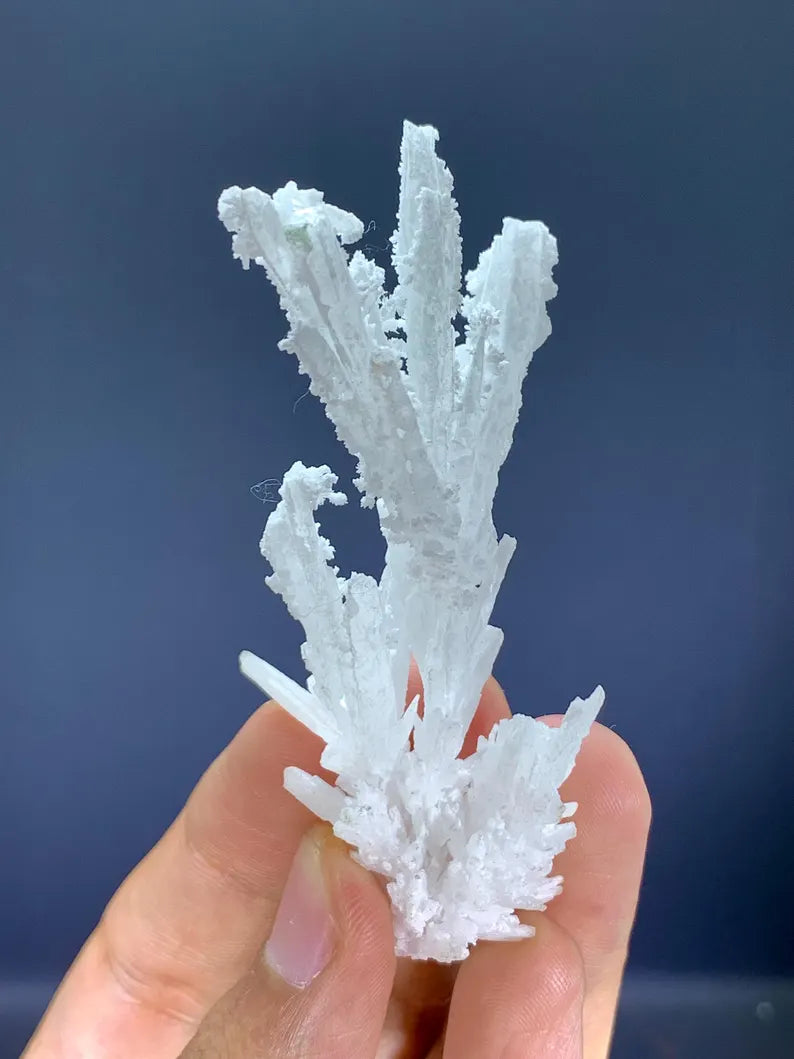 Natural Crystallized White Aragonite Branch from Pakistan - 13 Gram