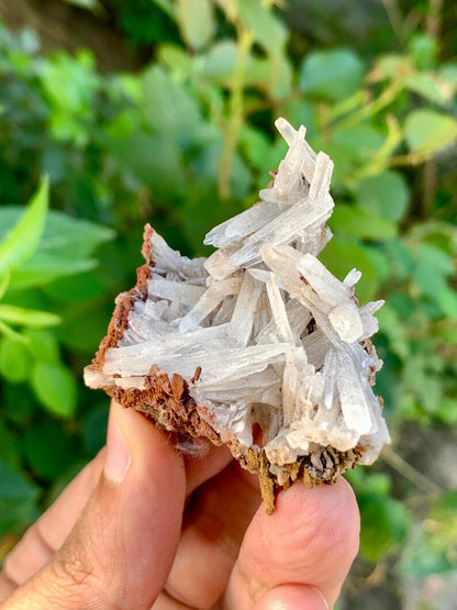 Crystallized White Aragonite Crystals on Matrix from Pakistan - 31 Gram