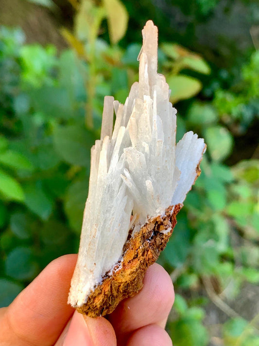Crystallized white Aragonite Crystals on Matrix Specimen from Pakistan 20 Gram