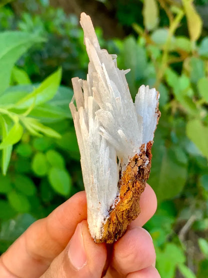 Crystallized white Aragonite Crystals on Matrix Specimen from Pakistan 20 Gram