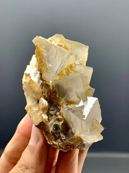 Cubic Purple Phantom FLuorite Specimen from Pakistan 172 Gram