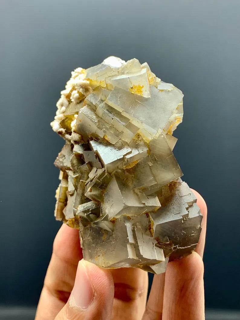 Cubic Purple Phantom FLuorite Specimen from Pakistan 172 Gram