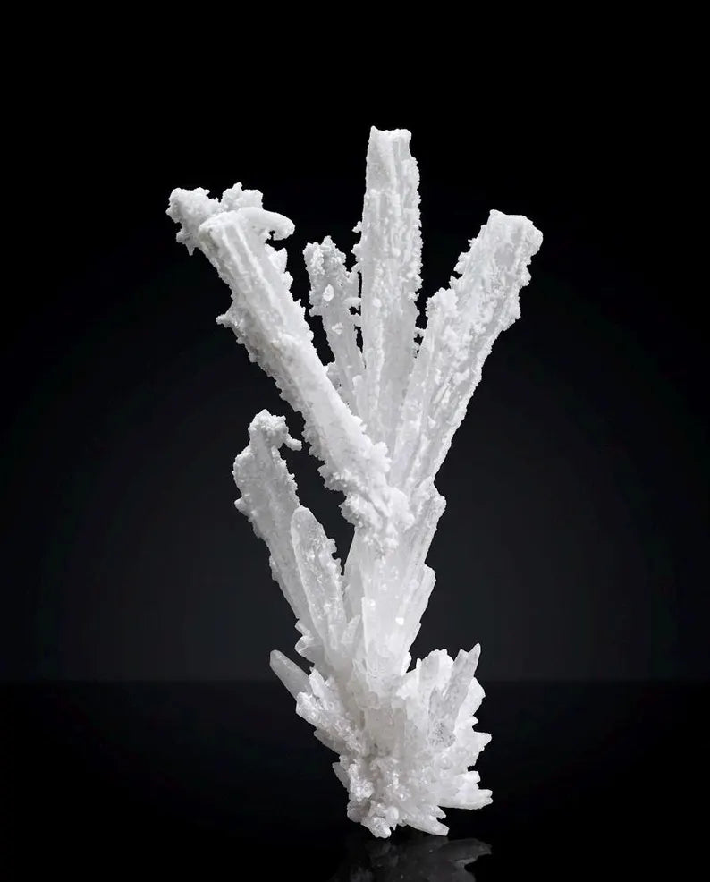 Natural Crystallized White Aragonite Branch from Pakistan - 13 Gram