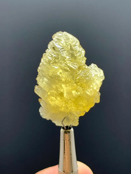 Natural Etched Yellow Heliodor Crystal Mineral from Pakistan - 42.00 Carats