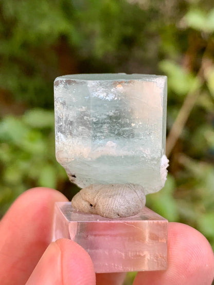Natural Terminated Blue Aquamarine Crystal from Pakistan - 17 Gram