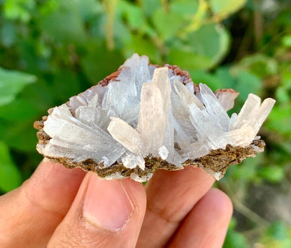 Crystallized White Aragonite Crystals on Matrix from Pakistan - 31 Gram