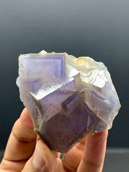 Cubic Purple Phantom Fluorite Crystals SPecimen from Pakistan - 160 Gram