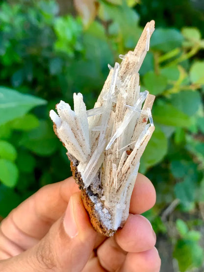 Crystallized white Aragonite Crystals on Matrix Specimen from Pakistan 20 Gram