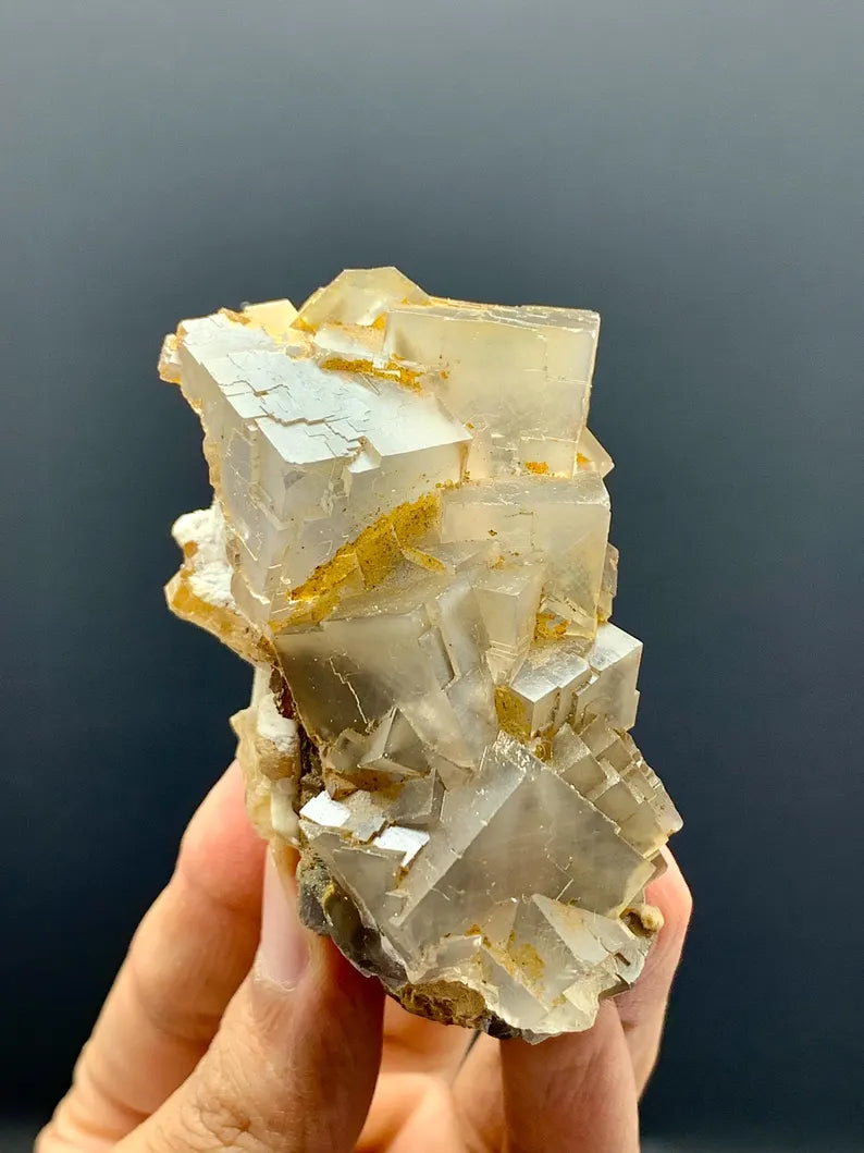 Cubic Purple Phantom FLuorite Specimen from Pakistan 172 Gram